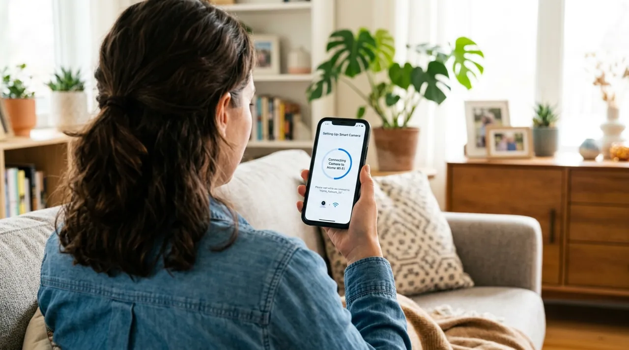 Connecting a smartphone to a camera