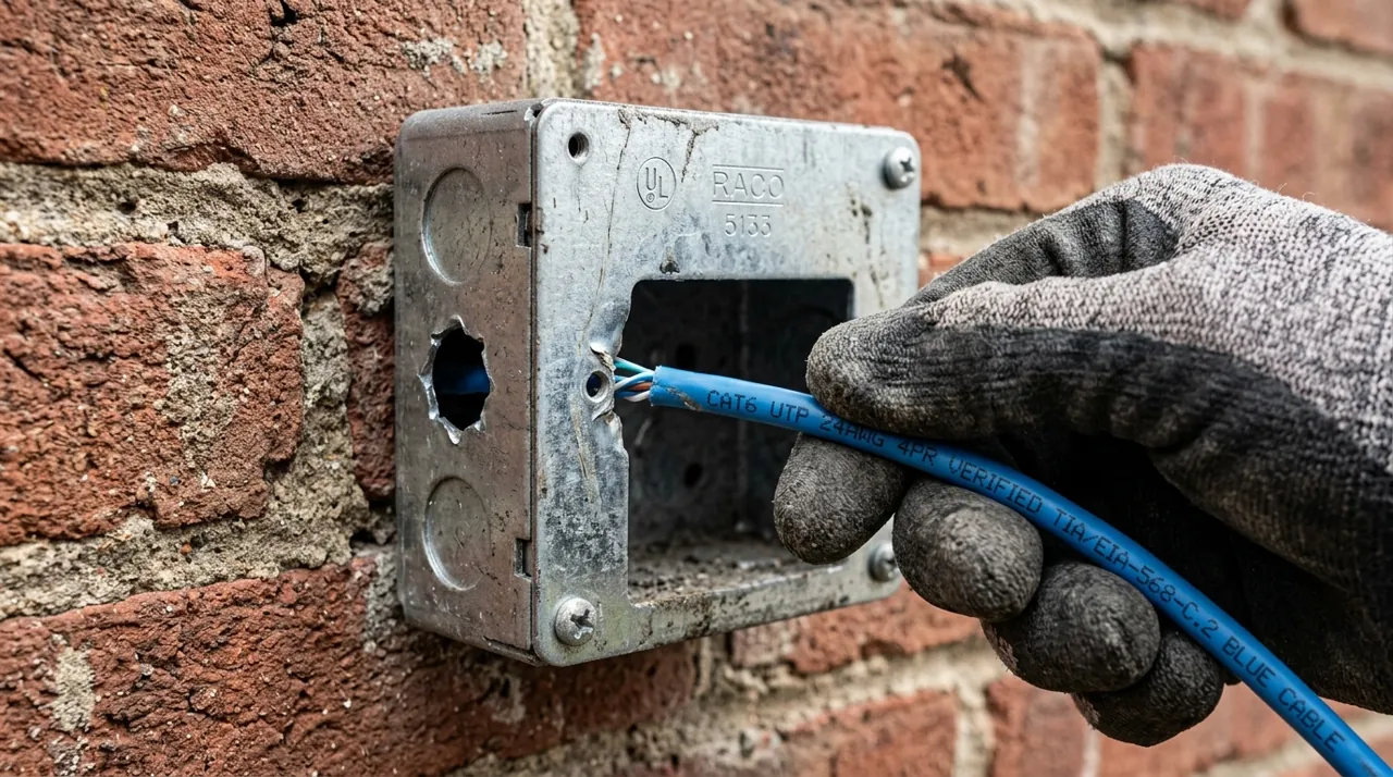 Pulling wire into an electrical box