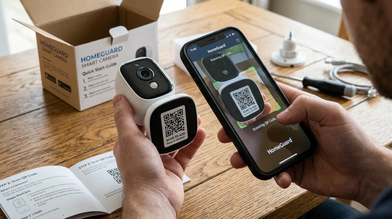 Scanning a QR code with a phone